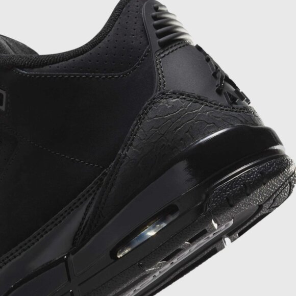 Air Jordan 3 Retro Black Cat (2025) Fast Ship! "MULTIPLE SIZE" - Picture 6 of 8